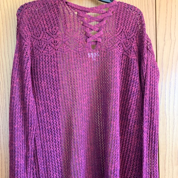 burgundy/ maroon cardigan - Picture 2 of 2